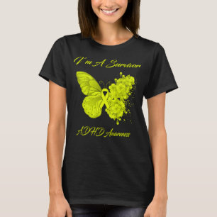 Butterfly I är en Survivor ADHD-medvetenhet T Shirt
