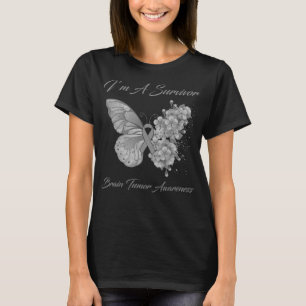 Butterfly I är en Survivor Brain Tumor Awareness T Shirt