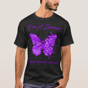 Butterfly I är en Survivor Migraine Headache Aware T Shirt