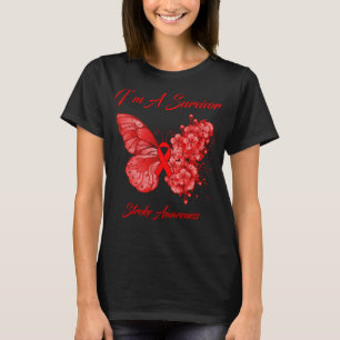 Butterfly I är en Survivor Stroke Awareness T Shirt