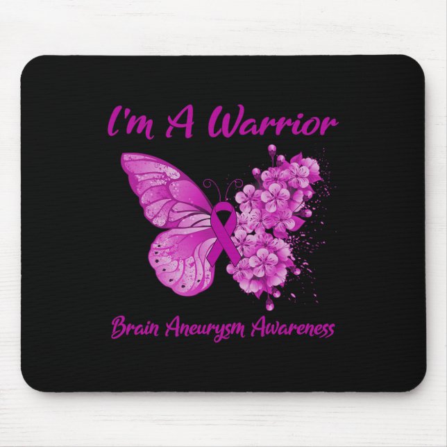 Butterfly I är en Warrior Brain Aneurysm Awareness Musmatta (Framsidan)