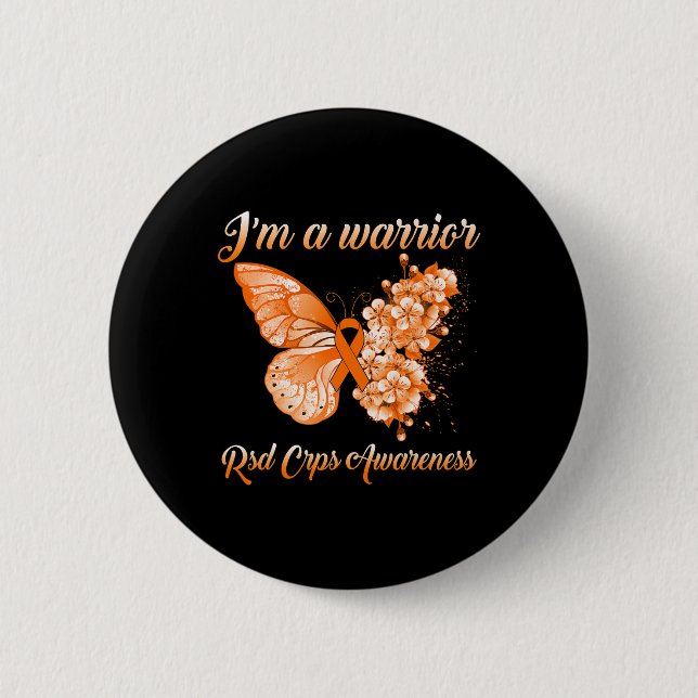 Butterfly I är en Warrior Rsd Crps Awareness Knapp (Framsida)