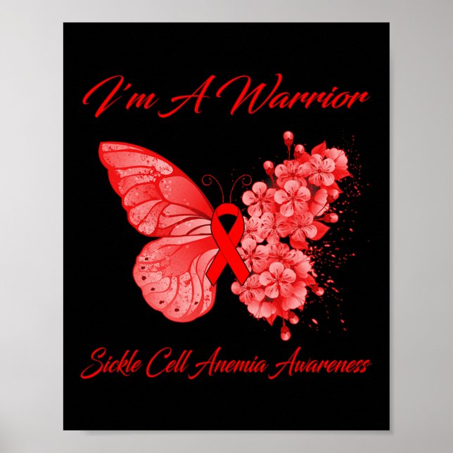 Butterfly I är en Warrior Sickle Cell Anemia Aware Poster (Framsidan)