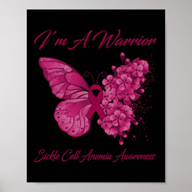 Butterfly I är en Warrior Sickle Cell Anemia Aware Poster (Framsidan)