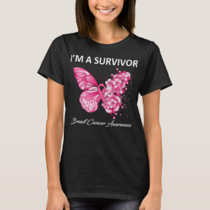 Butterfly I är ett medvetande om bröstcancer T Shirt