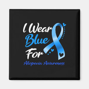 Butterfly I Bära Blue för Alopecia Awareness 2 Magnet