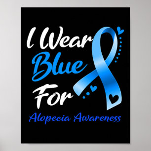 Butterfly I Bära Blue för Alopecia Awareness 2 Poster