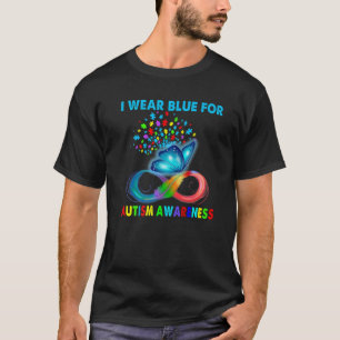 Butterfly I Bära Blue för autismmedvetenhet T Shirt