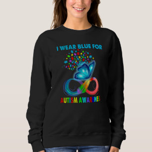 Butterfly I Bära Blue för autismmedvetenhet T Shirt