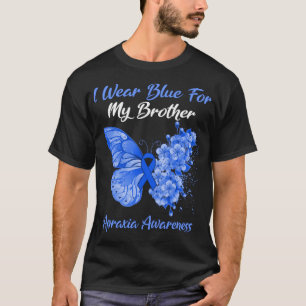 Butterfly I Bära Blue för min bror Apraxia Medvete T Shirt