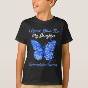 Butterfly I Bära Blue för min dotter Hydrocephalu T Shirt