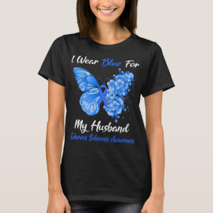 Butterfly I Bära Blue för min Make Tuberous T Shirt