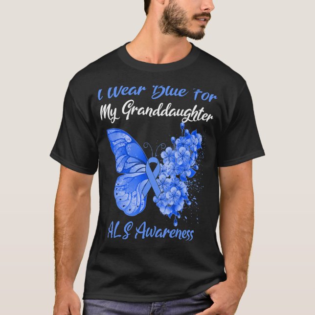 Butterfly I Bära Blue för min mordotter Als Awa T Shirt (Framsida)