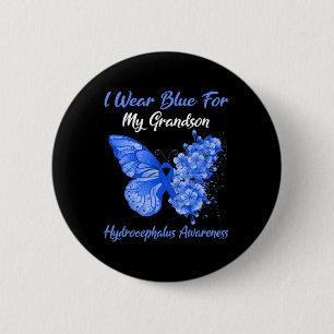 Butterfly I Bära Blue för Min morson Hydrocephalu Knapp
