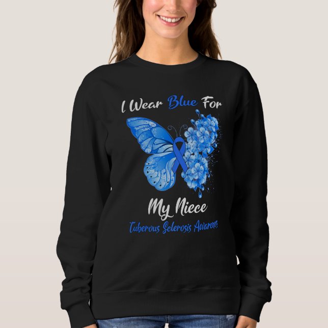 Butterfly I Bära Blue för min systerdotter Tuberou T Shirt (Framsida)