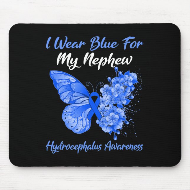 Butterfly I Bära Blue for My Nephew Hydrocephalus Musmatta (Framsidan)