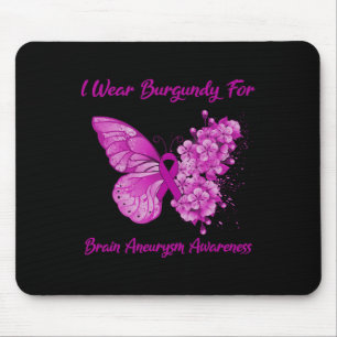 Butterfly I Bära Burgundy for Brain Aneurysm Medve Musmatta