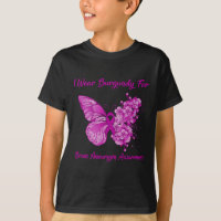 Butterfly I Bära Burgundy for Brain Aneurysm Medve