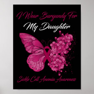 Butterfly I Bära Burgundy för min dotterbiljett C Poster