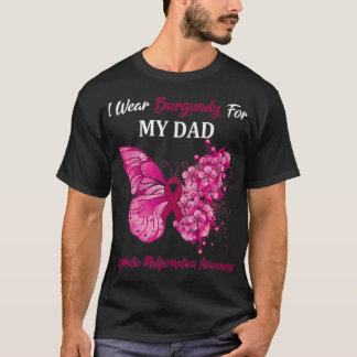 Butterfly I Bära Burgundy för min Pappa lympfatisk T Shirt