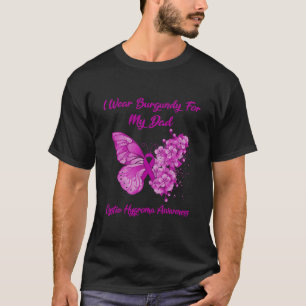 Butterfly I Bära Burgundy för mitt Pappa cystisk T Shirt