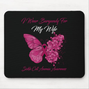 Butterfly I Bära Burgundy for My fru Sickle Cell Musmatta