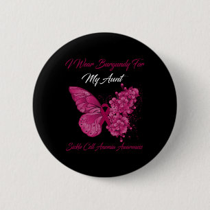 Butterfly I Bära Burgundy for My Moster-sicklecell Knapp
