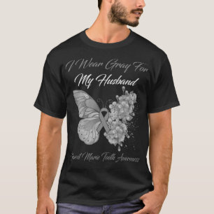 Butterfly I Bära Grått för min Make Charcot Marie T Shirt