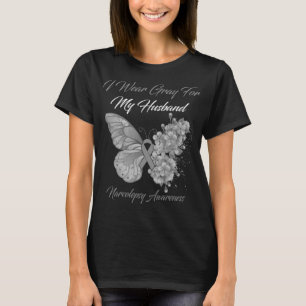 Butterfly I Bära Grått för min Make Narkolepsi T Shirt