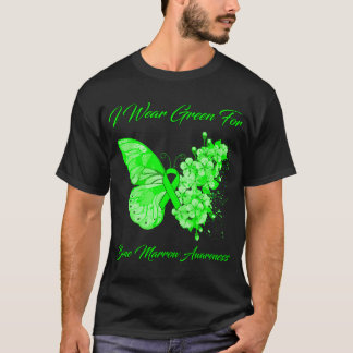 Butterfly I Bära Grönt för benmärgsmedvetenhet T Shirt