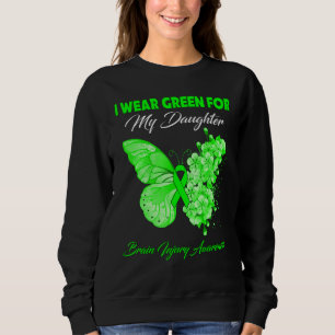 Butterfly I Bära Grönt för min dotter Brain Injur T Shirt