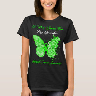 Butterfly I Bära Grönt för min farfar Adrenal Canc T Shirt