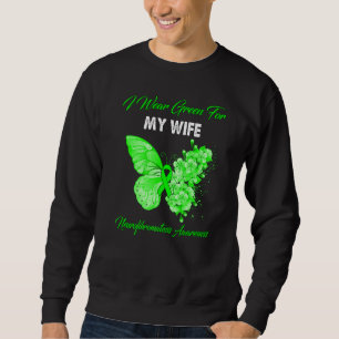 Butterfly I Bära Grönt för min fru Neurofibromatos Lång Ärmad Tröja