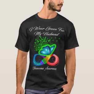 Butterfly I Bära Grönt för min Make Glaucoma Awa T Shirt