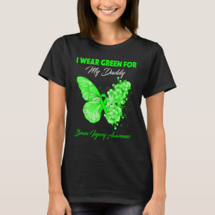 Butterfly I Bära Grönt för min pappa Brain Injury  T Shirt