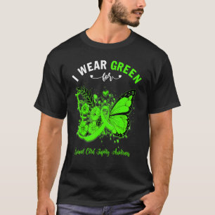 Butterfly I Bära Grönt for Spinal Cord Injury Awar T Shirt
