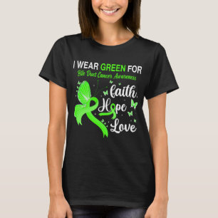 Butterfly I Bära Grönt l för BILE DUCT CANCER T Shirt