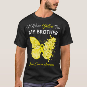 Butterfly I Bära Gult för min Bone Cancer T Shirt