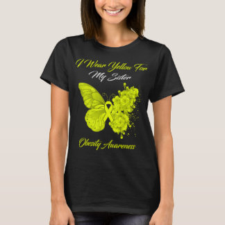Butterfly I Bära Gult för min syster Obesity T Shirt