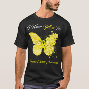 Butterfly I Bära Gult for Sarcoma Cancer Awarene T Shirt