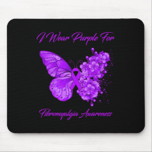 Butterfly I Bära Lila for Fibromyalgia Awareness Musmatta