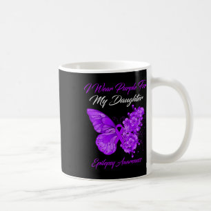Butterfly I Bära Lila för min dotterepilepsi A Kaffemugg