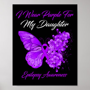 Butterfly I Bära Lila för min dotterepilepsi A Poster