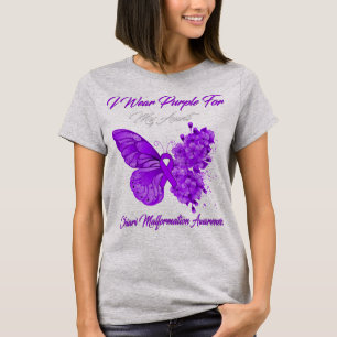Butterfly I Bära Lila för min Moster Chiari Malfor T Shirt