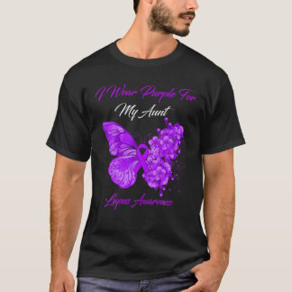 Butterfly I Bära Lila för min Moster Lupus Awarene T Shirt
