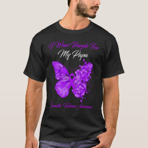 Butterfly I Bära Lila för min Pappa Domestic Viole T Shirt