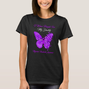 Butterfly I Bära Lila för min pappa Migraine Head T Shirt