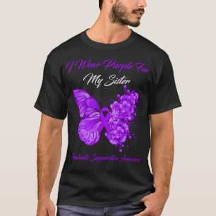 Butterfly I Bära Lila för min syster Hidradenitis T Shirt