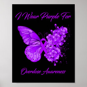 Butterfly I Bära Lila för ökad medvetenhet om över Poster