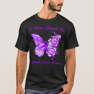 Butterfly I Bära Lila för pankreascancer Awar T Shirt